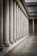Columns in the courtyard of the Palace of the Legion of Honor