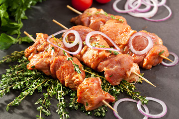 Canvas Print - Marinated Meat