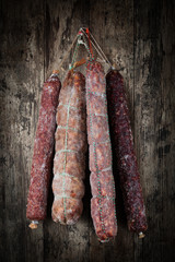 Wall Mural - salami sausages