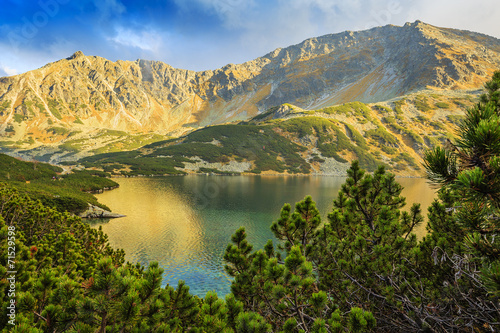 Board z aluminiowym obramowaniem Pięć stawów doliny, tatry, polska