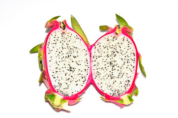 Dragon fruit isolated on white background