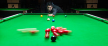Handsome Man Playing Snooker