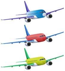 Poster - Colourful planes