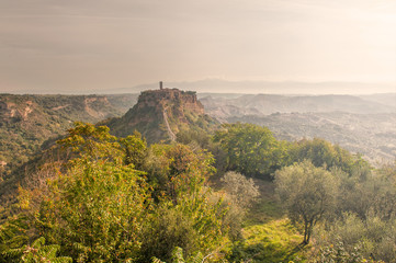 The dying city Civita di Bagnoregio in Latium, Italy