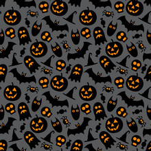 Halloween Vector Seamless Pattern