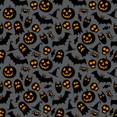 Halloween vector seamless pattern