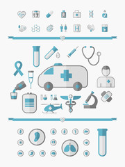 Wall Mural - Medical Infographic Template.