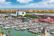 BARCELONA, SPAIN - SEPTEMBER 03: View of the embankment of Barce