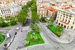 Panorama on Barcelona city from Columbus monument.Barcelona. Spa