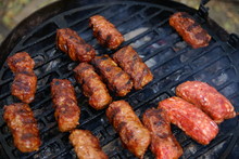 Traditional Romanian Outdoor Grill  Meat  Food  - "Mici "