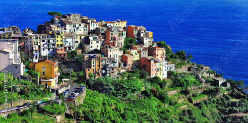 Naklejka samoprzylepna Corniglia - malownicza wioska w cinque terre, Włochy