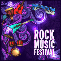 Wall Mural - music festival poster