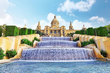 Wall Mural - National Museum in Barcelona,Placa De Espanya,Spain.