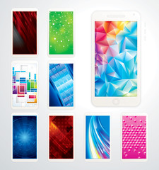 Aufkleber - Collection of technology screen background, phones wallpaper.