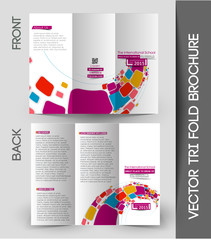 Wall Mural - Tri-fold Brochure Design Element. Vector Illustration