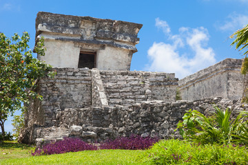 Sticker - Tulum, archeological site in the Riviera Maya, Mexico. Site of a