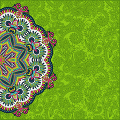  floral round pattern in ukrainian oriental ethnic style for your