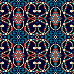 seamless geometry vintage pattern, ethnic style ornamental backg