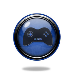 game circular icon on white background