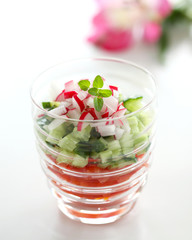 Sticker - Fresh veggi salad in glass