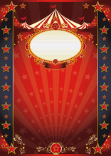 Circus Red And Night Fantastic Poster
