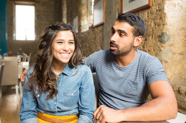 Wall Mural - Couple at cafe