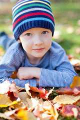 Canvas Print - kid at fall