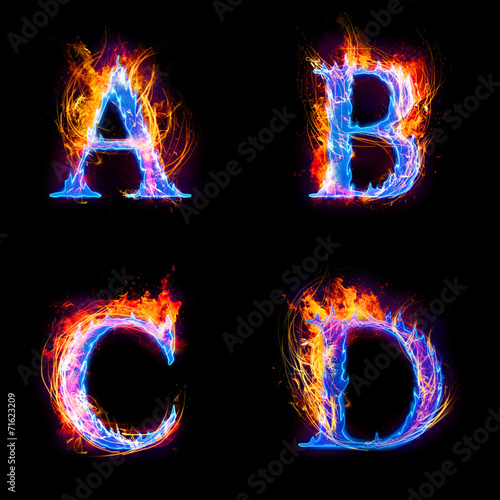 11 291 Letter Flames Font Alphabet Wall Murals Canvas Prints Stickers Wallsheaven