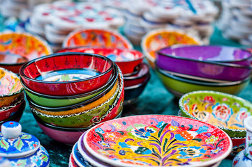 Colorful pottery