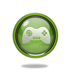 game circular icon on white background