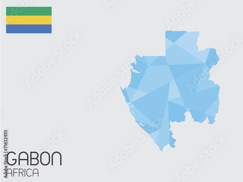 Fototapeta na szkło Set of Infographic Elements for the Country of Gabon