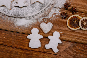 Wall Mural - Christmas cookies with spices and sugar