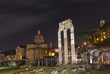 Roman forum by night.