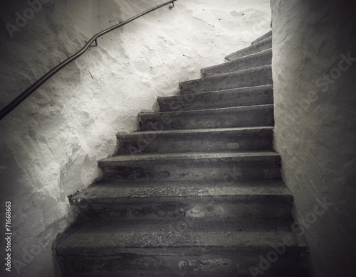 Naklejka ścienna staircase with spooky light