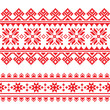 Traditional folk knitted red embroidery pattern from Ukraine