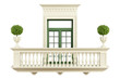 classic balcony balustrade with window