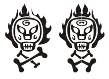 Tribal Skull And Crossbones