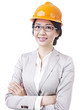 © imtmphoto - asian businesswoman with safety helmet