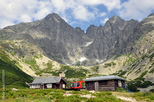 Board z aluminiowym obramowaniem Wysokie Tatry, Łomnicki szczyt, Słowacja, Europa