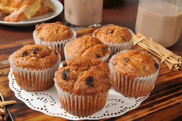 Wall Mural - Bran and raisin muffins