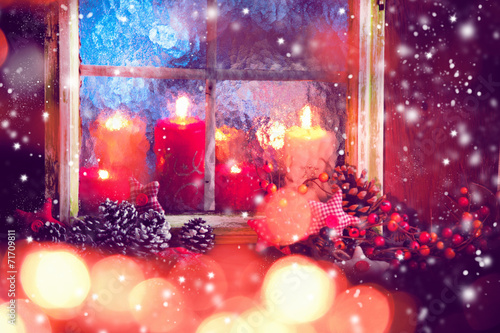 Doppelrollo mit Motiv - weihnachts dekoration  (von karepa)