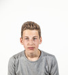 © travelview - attractive  caucasian teenage boy in studio