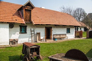 Canvas Print - Traditional village house of 19th century