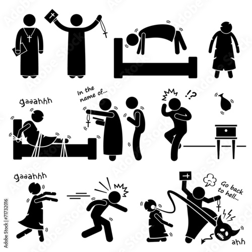 Fotomural Exorcist Exorcism Evil Demon Spirit Ritual Cliparts
