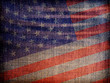 National flag on denim texture: USA