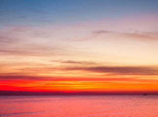 Canvas Print - Sunrise Sky With Lighted Clouds