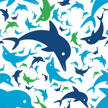 Dolphin Seamless Pattern