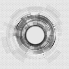 Wall Mural - abstract modern technology circles vector background