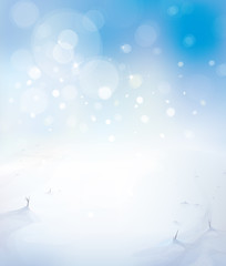 Wall Mural - vector blue sky and snow background.
