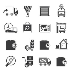 Wall Mural - shipping service icons